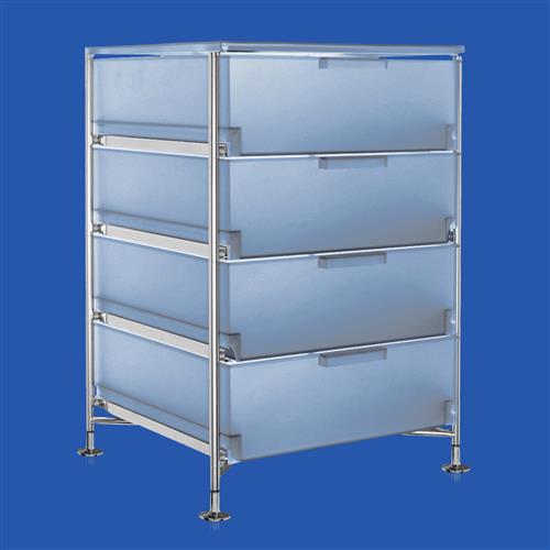 209464 | Cabinet 4 Drawer Fixed Feet PMMA SS