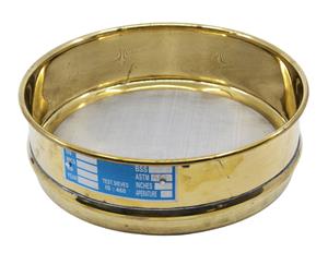 BI0139BRD | Test Sieve, 8 Inch - Full Height - ASTM No. 60 (250µm) - Brass Frame with Stainless Steel Wire Mesh - Eisco Labs