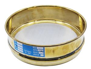 BI0139BRE | Test Sieve, 8 Inch - Full Height - ASTM No. 120 (125µm) - Brass Frame with Stainless Steel Wire Mesh - Eisco Labs