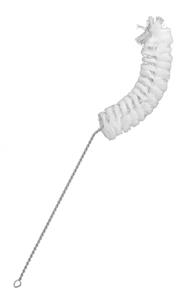 CH0216B | Curved, Flask Cleaning Brush, 15" - Twisted Stainless Steel Wire Handle - Ideal for Labware, Glassware, Beakers, Bottles, Jars, Cups, Vases up to 6.25" Diameter - Eisco Labs