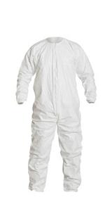 IC253BWHLG00250C | LG White Coverall Zipper Front Elastic Wrist And A