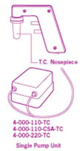 4-000-220-TC | Pipet Aid Plain w TC Nosepiece 220 Volt