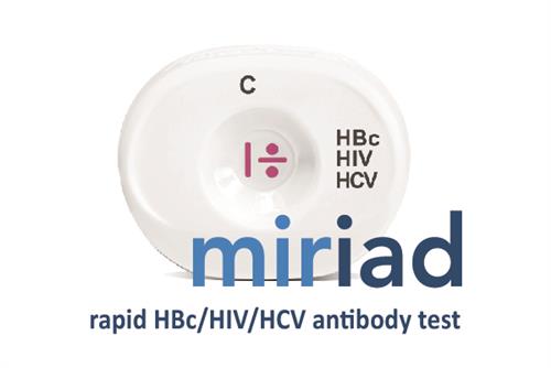 815311006005 | MedMira Miriad Rapid HBc HIV HCV Antibody Test Po