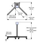 A118 | Stand Manual Lift with Casters height 991 to 1448