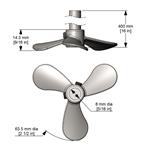 A166 | Impeller Propeller 2 1 2 in dia attached with set