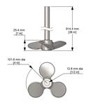A354 | Impeller Propeller 102 mm dia welded to 914 x 12.5