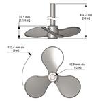A356 | Impeller Propeller 152 mm dia welded to 914 x 12.5