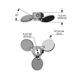A531 | Blade Propeller 2 in dia with 5 16 in bore. with s