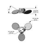 A533 | Blade Propeller 2 in dia with 3 8 in bore. with se