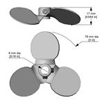 A541 | Blade Propeller 3 in dia with 5 16 in bore. with s