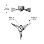 A551 | Blade Turbine 2 in dia with 5 16 in bore. with set