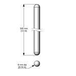 A712 | shaft 305 x 8 mm 316 SS passivated