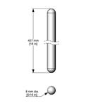A722 | shaft 457 x 8 mm 316 SS passivated