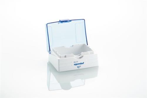 0030076214 | epT.I.P.S.® Box 2.0, Eppendorf Quality, 0.1 – 5 mL, 120 mm, violet, colorless tips, 1 reusable box × 24 tips. Replaces order no. 0030076486.