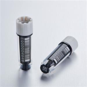 0030079442 | Eppendorf CryoStorage Vial, 4.0 mL, free of DNase, RNase, human DNA, endotoxin; external thread, pre-capped gray, with 2D SafeCode (DataMatrix/ECC200), linear and human readable code, 480 vials (10 racks × 48 vials), individually packed racks