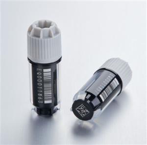 0030079469 | Eppendorf CryoStorage Vial, sterile, 1.0 mL, free of DNase, RNase, human DNA, endotoxin; external thread, pre-capped gray, with 2D SafeCode (DataMatrix/ECC200), linear and human readable code, 960 vials (10 racks × 96 vials), individually packed racks