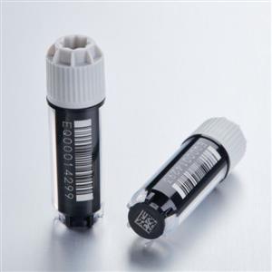 0030079477 | Eppendorf CryoStorage Vial, sterile, 1.5 mL, free of DNase, RNase, human DNA, endotoxin; external thread, pre-capped gray, with 2D SafeCode (DataMatrix/ECC200), linear and human readable code, 480 vials (10 racks × 48 vials), individually packed racks