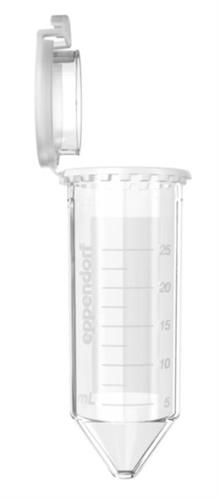 0030118413 | Eppendorf Conical Tubes 25 mL, SnapTec® cap, 25 mL, PCR clean, colorless, 200 tubes (5 bags × 40 tubes)