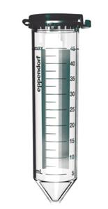 0030118502 | Eppendorf Conical Tubes 25 mL, SnapTec® cap, 25 mL, Starter Pack, 4 Single Tube Stands, 6 adapters for rotors with bore for 50 mL conical tubes, PCR clean, colorless, 200 tubes (5 bags × 40 tubes)