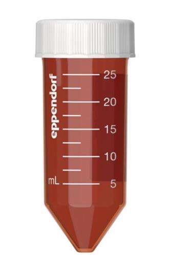 0030122437 | Eppendorf Conical Tubes 25 mL, screw cap, 25 mL, sterile, pyrogen-, DNase-, RNase-, human and bacterial DNA-free, colorless, 200 tubes (8 bags × 25 tubes)