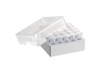 0030140524 | Storage Box 8 × 8, freezer box, for 64 tubes 1 – 2 mL, 3 pcs., height 53 mm, 2 in, polypropylene, for freezing to -86 °C, autoclavable, with lid and alphanumeric code