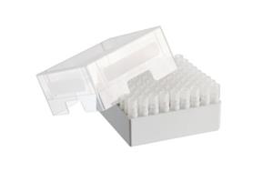 0030140532 | Storage Box 5 × 5, freezer box, for 25 tubes 5 mL, 4 pcs., height 64 mm, 2.5 in, polypropylene, for freezing to -86 °C, autoclavable, with lid and alphanumeric code
