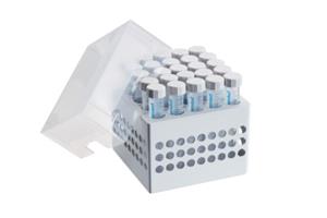 0030140567 | Storage Box 9 × 9, freezer box, for 81 screw cap (cryog.) tubes 4 – 5 mL, 2 pcs., height 102 mm, 4 in, polypropylene, for freezing to -86 °C, autoclavable, with lid and alphanumeric code