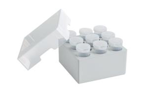 0030140613 | Storage Box 5 × 5, freezer box, for 25 tubes 5 mL screw cap, 2 pcs., height 76 mm, 3 in, polypropylene, for freezing to -86 °C, autoclavable, with lid and alphanumeric code