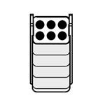 022637568 | Adapter, for 7 round-bottom tubes 3 – 15 mL, for 100 mL rectangular bucket in Rotor A-4-44, 2 pcs.