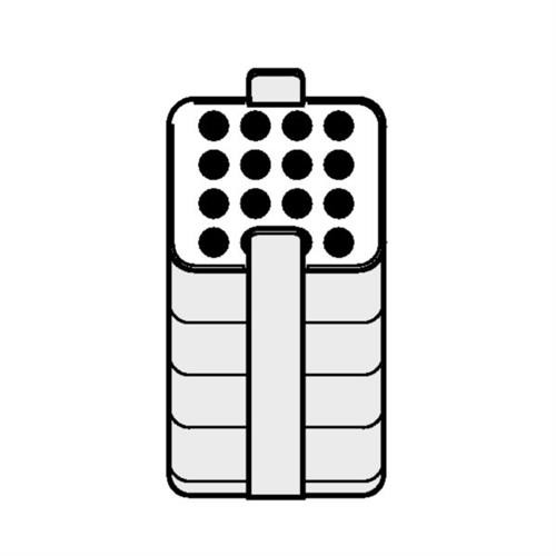 022638718 | Adapter, for 18 round-bottom tubes 2.6 – 7 mL, for 500 mL rectangular bucket in Rotor A-4-81 and Rotor S-4x500, 2 pcs.