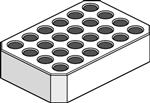 022638955 | Adapter, for 1 PCR plate (384 wells), for 384-well PCR plates, used in A-4-81-MTP/Flex, A-4-62-MTP, A-2-DWP-AT and A-2-DWP, 2 pcs.