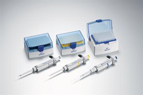 2231300002 | Eppendorf Research® plus, 4-pack, 1-channel, incl. epT.I.P.S.® Box or sample bag and ballpoint pen, Option includes: 0.1 – 2.5 µL, 0.5 -10 µL gray, 10 – 100 µL, 100 – 1,000 µL
