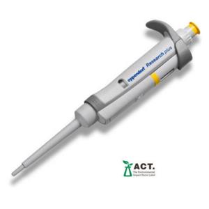 3123000047 | Eppendorf Research® plus, 1-channel, variable, incl. epT.I.P.S.® Box 2.0, 10 – 100 µL, yellow. Replaces order no. 3120000046.