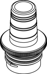 4960800082 | Bottle thread adapter, PP, from GL 32 to NS 19/26
