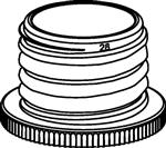 4960834009 | Bottle thread adapter, PTFE, from GL 45 to S 40