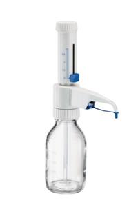 4965000025 | Eppendorf Top Buret H, manual bottle-top buret with discharge valve, telescopic aspiration tube and variable discharge tube, 5 mL per turn, digital display ranging from 0.01 – 999.9 mL, for 45 mm bottle thread, incl. 3 PP adapters for 40/38/32 mm threads,