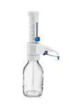 4965000025 | Eppendorf Top Buret H, manual bottle-top buret with discharge valve, telescopic aspiration tube and variable discharge tube, 5 mL per turn, digital display ranging from 0.01 – 999.9 mL, for 45 mm bottle thread, incl. 3 PP adapters for 40/38/32 mm threads,
