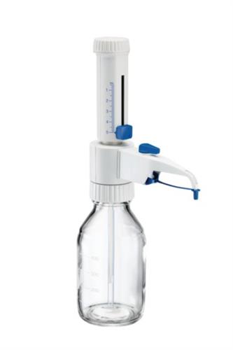 4967000014 | Varispenser® 2x, 1-channel, bottle top dispenser with recirculation valve and telescopic intake tube (length 125 – 240 mm), 0.2 – 2 mL, incl. adapters GL 25, GL 28/S 28, GL 32, GL 38, S 40