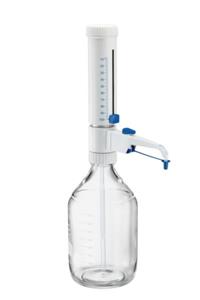 4967000057 | Varispenser® 2x, 1-channel, bottle top dispenser with recirculation valve and telescopic intake tube (length 170 – 330 mm), 5 – 50 mL, incl. adapters GL 32, GL 38, S 40