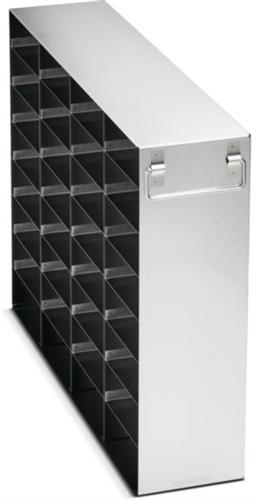 6001071110 | Freezer Rack: CryoCube® F740 series (3-compartment, MAX), DWP (53 mm), side access, stainless steel