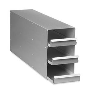 K0641-1880 | Upright freezer rack: U410 series, CryoCube® F440/ F570 series, CryoCube® F740 series  (5-compartment), 8 boxes per rack, 4 in/102 mm, drawer, aluminum