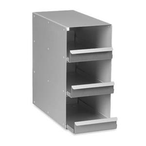 K0641-3003 | Upright freezer rack: Innova® U101, CryoCube® F101h, 10 boxes per rack, 2 in/53 mm, drawer, aluminum