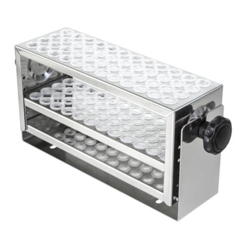 M1289-0005 | Test tube rack, small, 30 × 8 × 12.9 cm, diameter 22 – 26 mm, 13 tubes