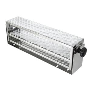 M1289-0500 | Test tube rack, large, 45 × 8 × 12.9 cm, diameter 22 – 26 mm, 22 tubes