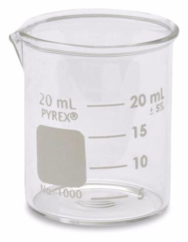 02540E | Beaker Griffin 20ml 12/pk