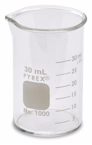 02540F | Beaker Griffin 30ml 12/pk