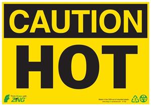18000907 | Caution Sign, Adh, 7x10, 1/ea
