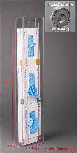 22000249 | Glv Bx Hldr Narrow 3bx W/mgnts