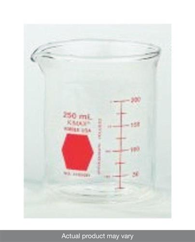 1020014 | Beaker Red Scale 250ml 12/cs