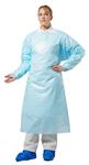 18568 | Gown Pe Blue Dispos Lg 15/pk